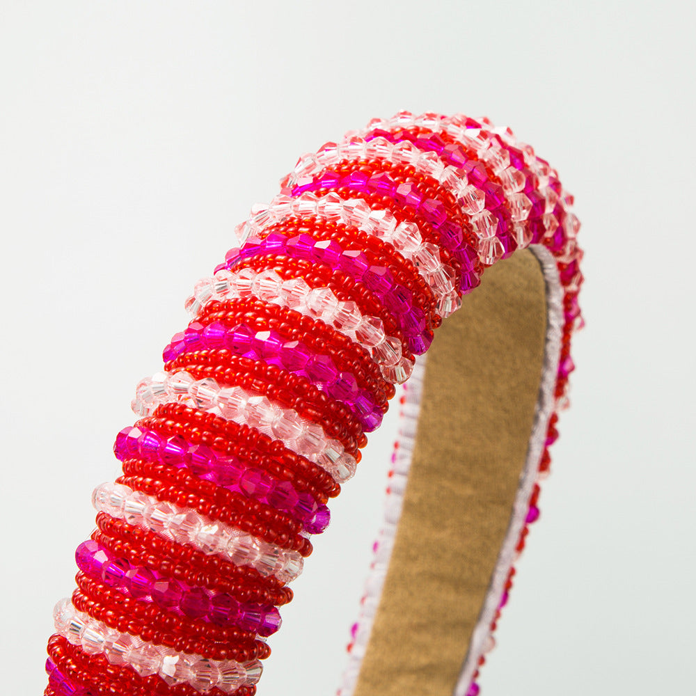 Wholesale Crystal Color Valentine's Day Hair Bands